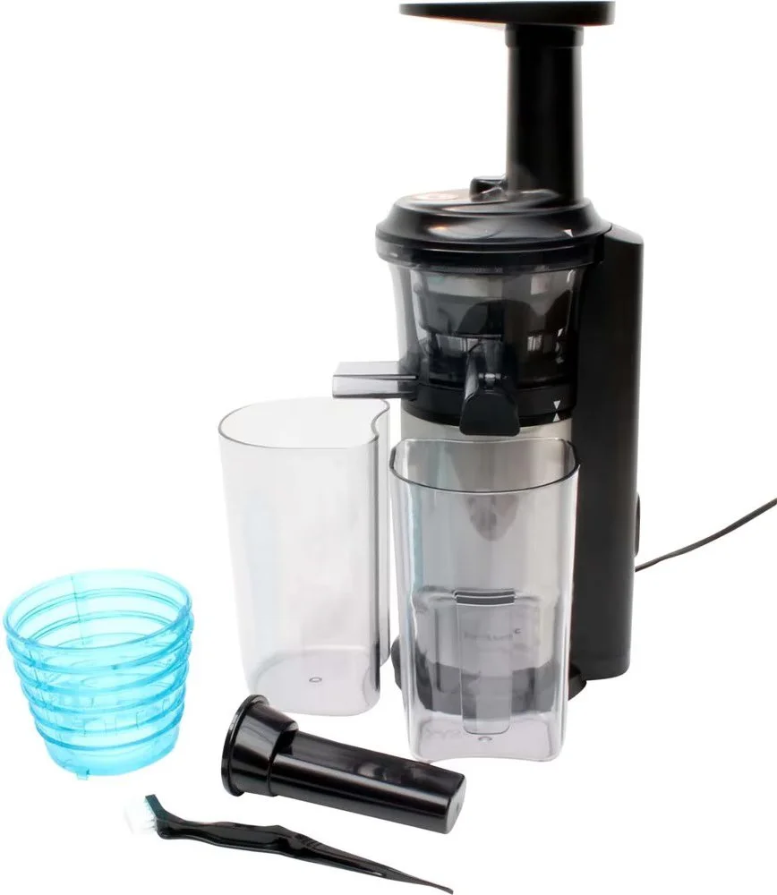 Соковитискач Panasonic Viva Collection шнековий 150Вт, чаша-0.4л, пластик/метал, чорний - 2