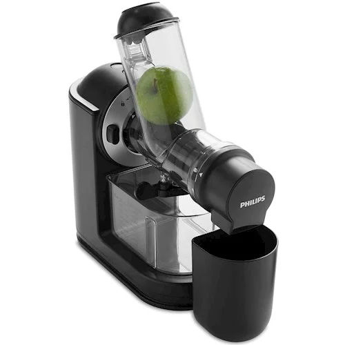 Соковитискач Philips Viva Collection шнековий 150Вт, чаша-1л, жмих-0.75л, пластик, чорний - 2
