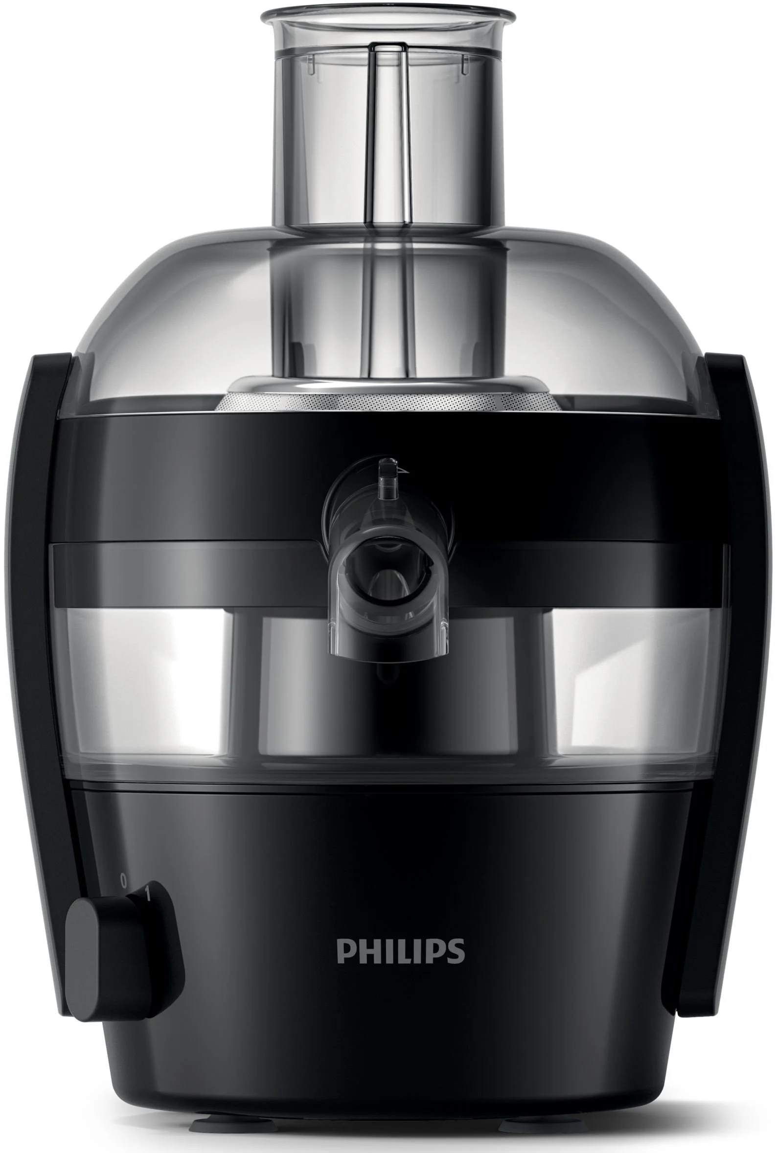 Соковитискач Philips Viva Collection відцентрований 500Вт, чаша-0.5л, жмих-1л, пластик, чорний