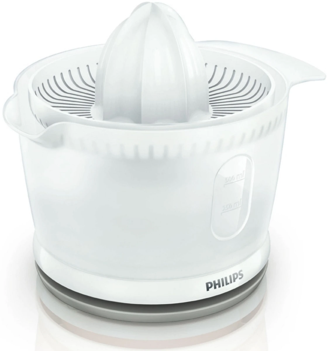 Соковитискач Philips Daily Collection цитрус-прес 25Вт, чаша-0.5л, пластик, білий