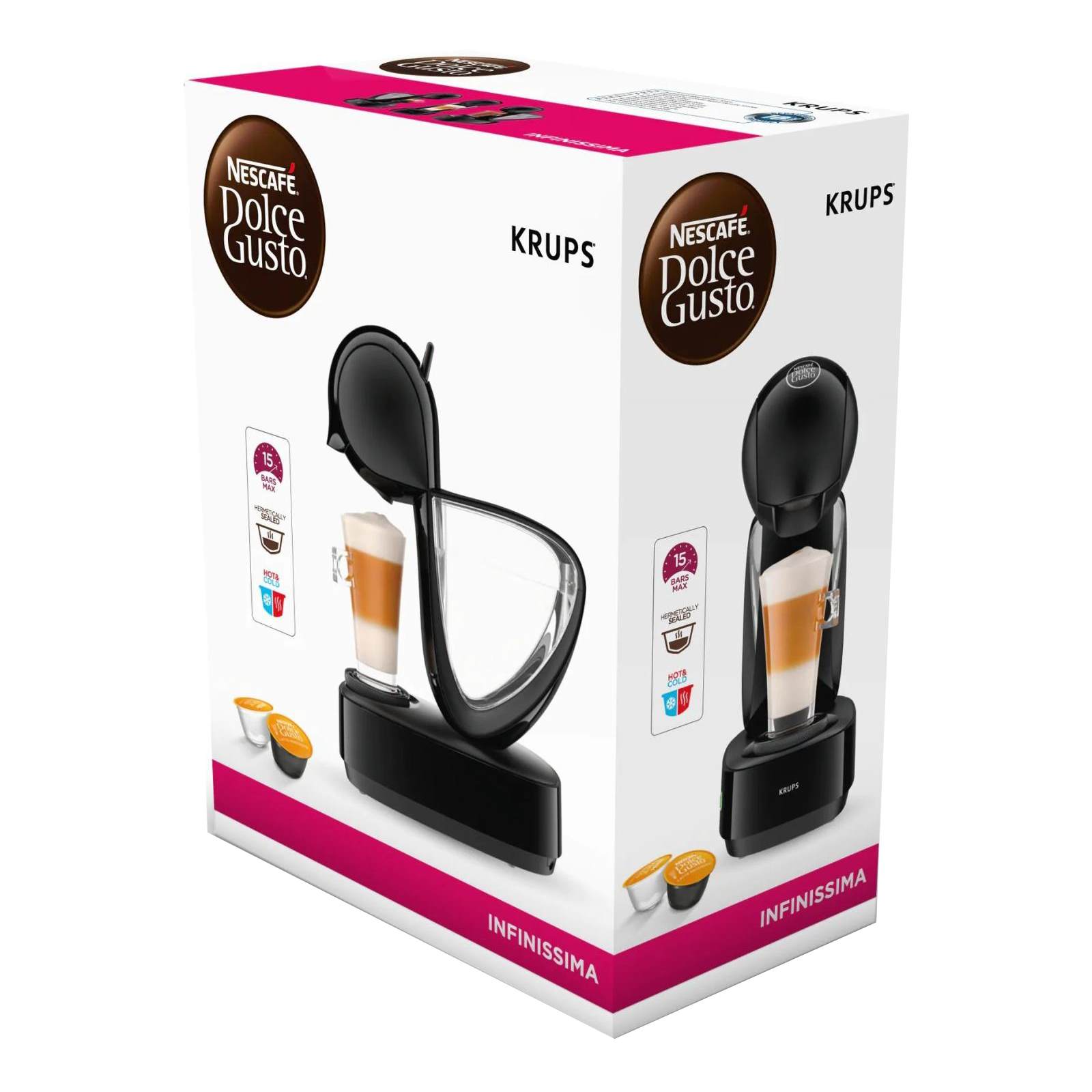 Кавоварка Krups капсульна Infinissima, 1.2л, капсули NESCAFE Dolce Gusto, чорний - 11