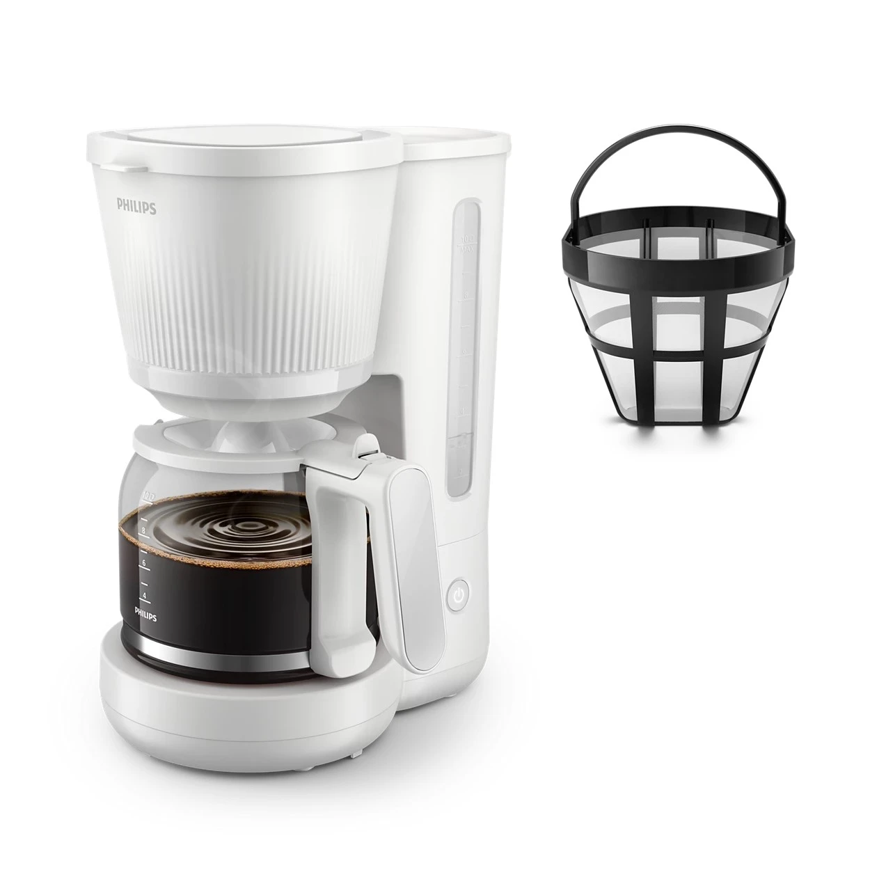 Кавоварка Philips крапельна 3000 Series, 1.38л, мелена, підтримка температури, білий - 2