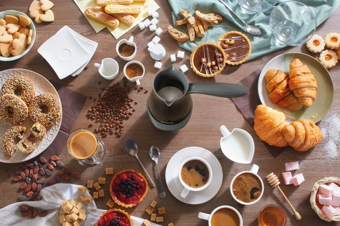 Кавоварка Gorenje електротурка 0.33л, мелена, на 2 чашки, чорний - 2