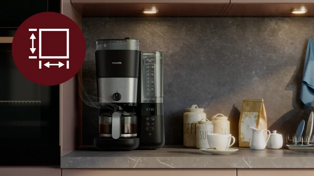 Кавоварка Philips крапельна All-in-1 Brew 1.25л, зерно + мелена, дисплей, підігрів кавника, кавомолк - 2