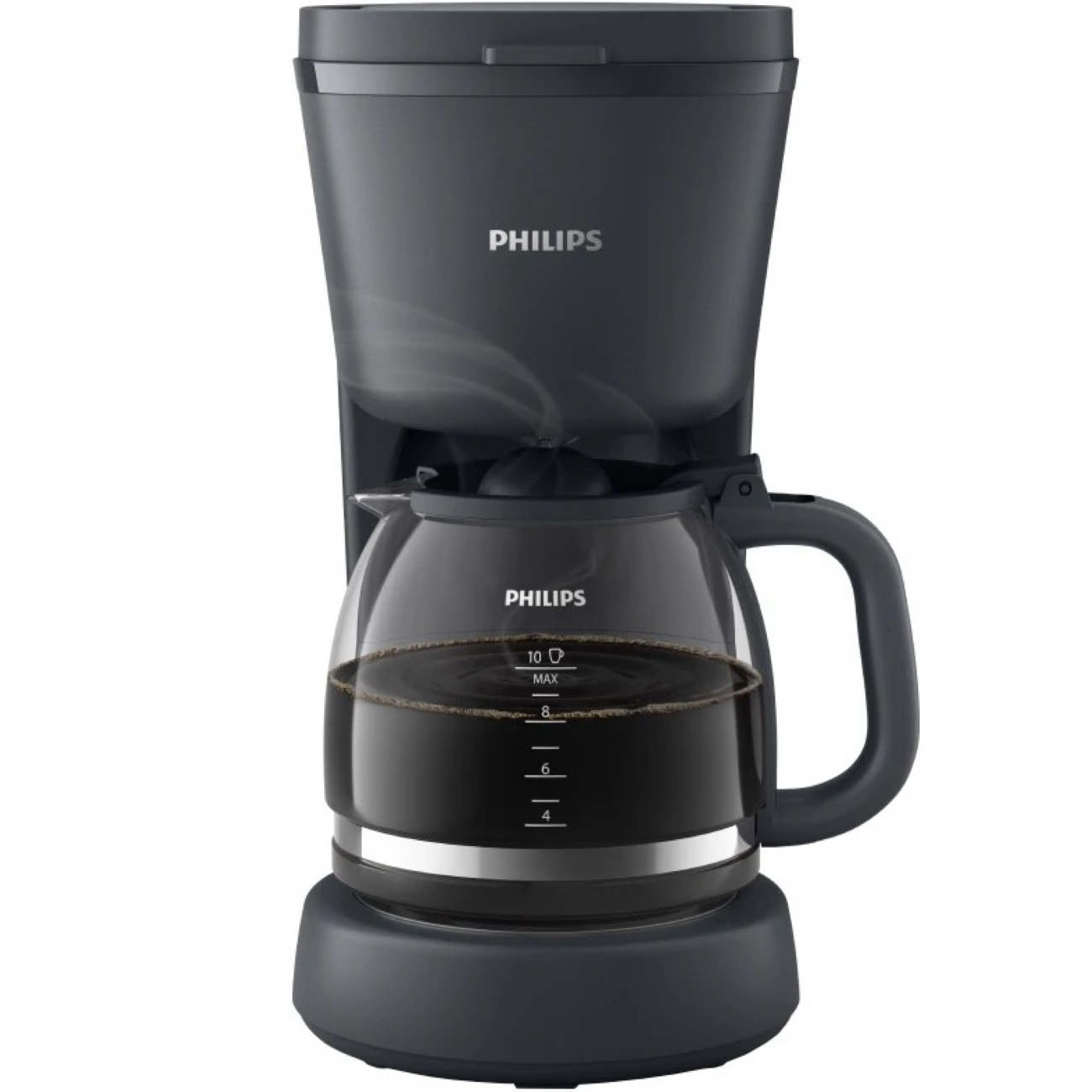 Кавоварка Philips крапельна Essentials Collection, 1.38л, мелена, підтримка температури, темно-сірий - 2