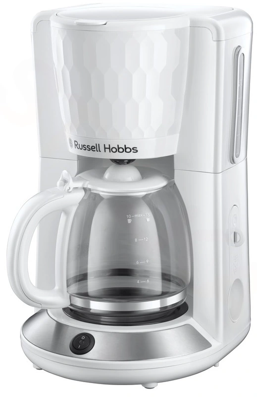 Кавоварка Russell Hobbs крапельна Honeycomb 1.25л, мелена, білий