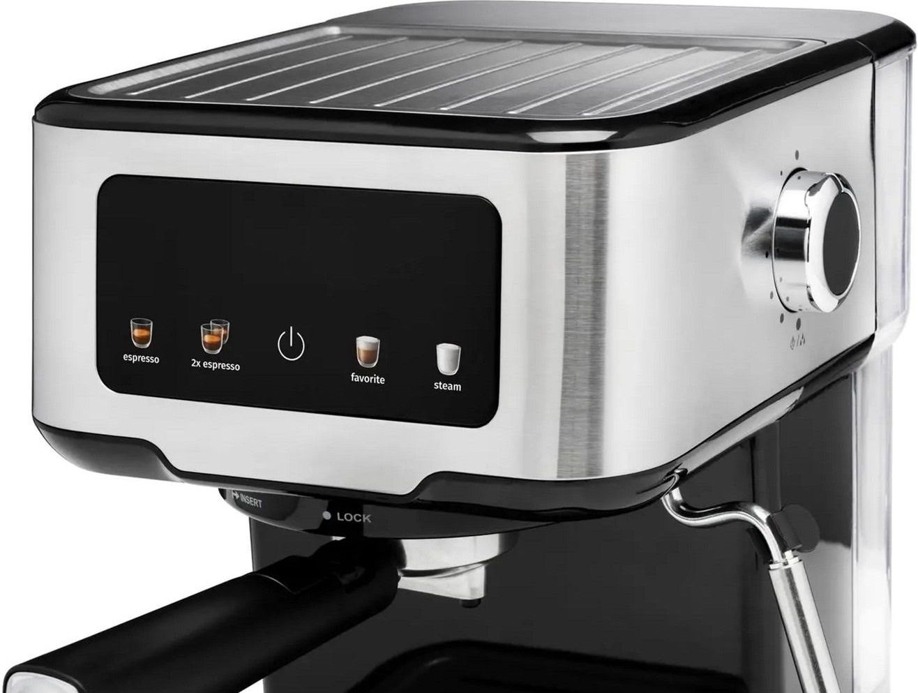 Кавоварка Gorenje ріжкова 1.5л, мелена, ручний капучинатор, нерж - 3