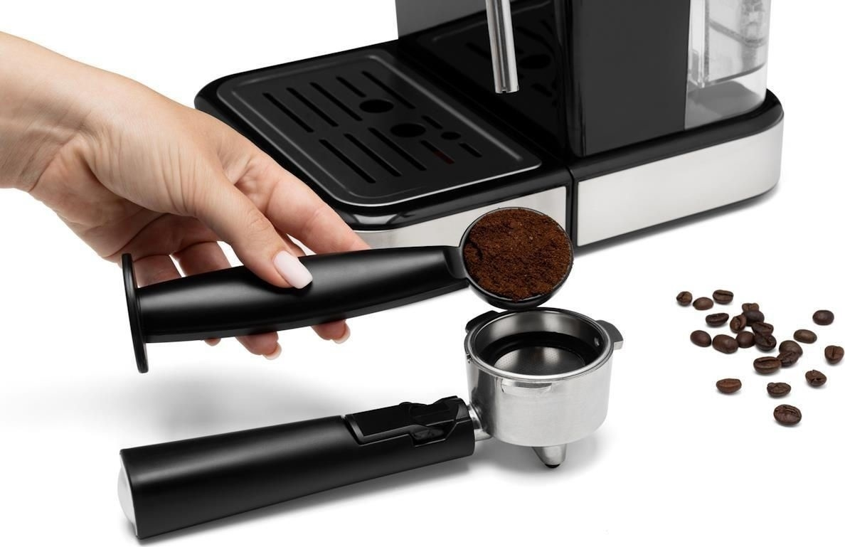 Кавоварка Gorenje ріжкова 1.5л, мелена, ручний капучинатор, нерж - 4