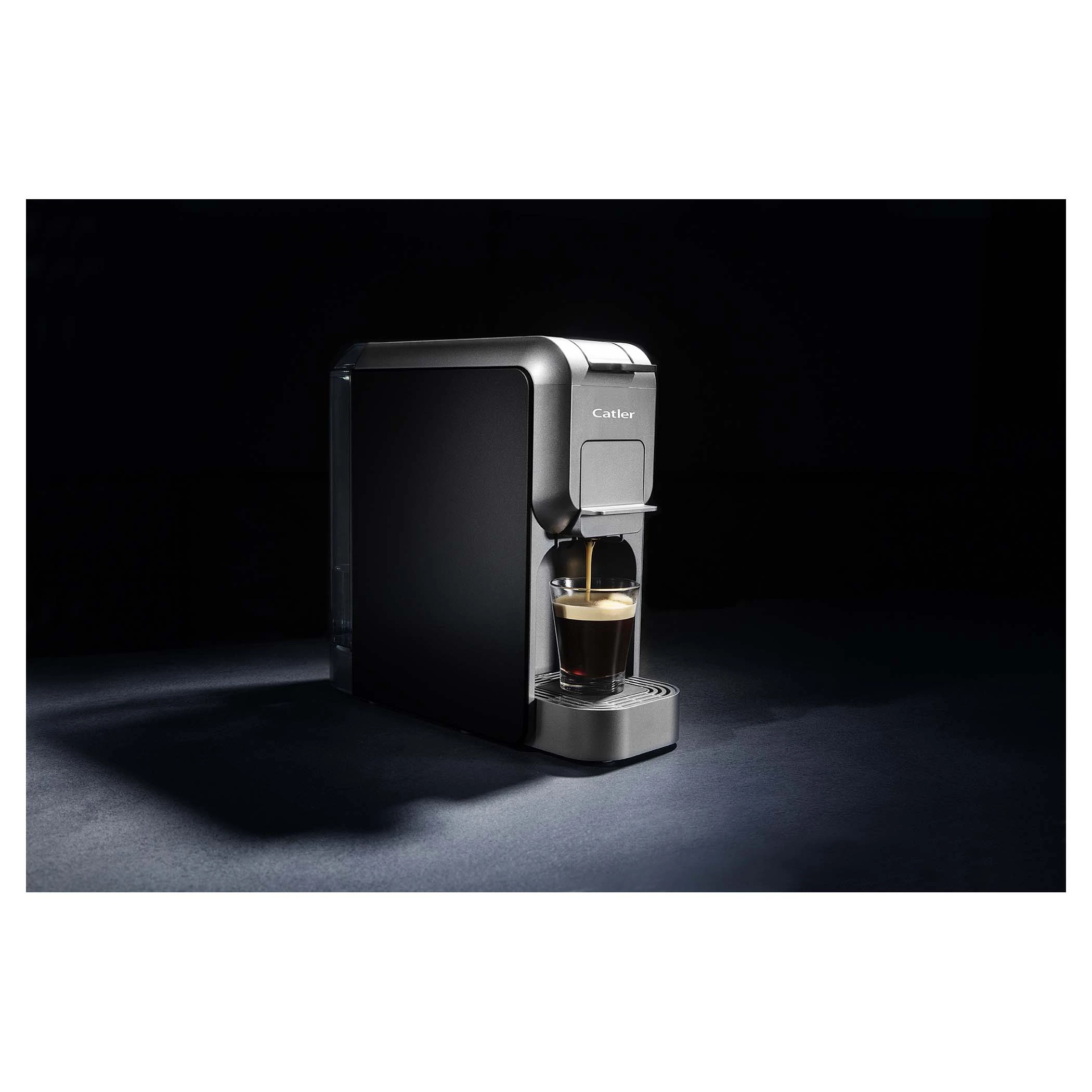 Кавоварка Catler капсульна Porto 0.8л, капсули, мелена кава, механічне керування, чорно-сірий - 12