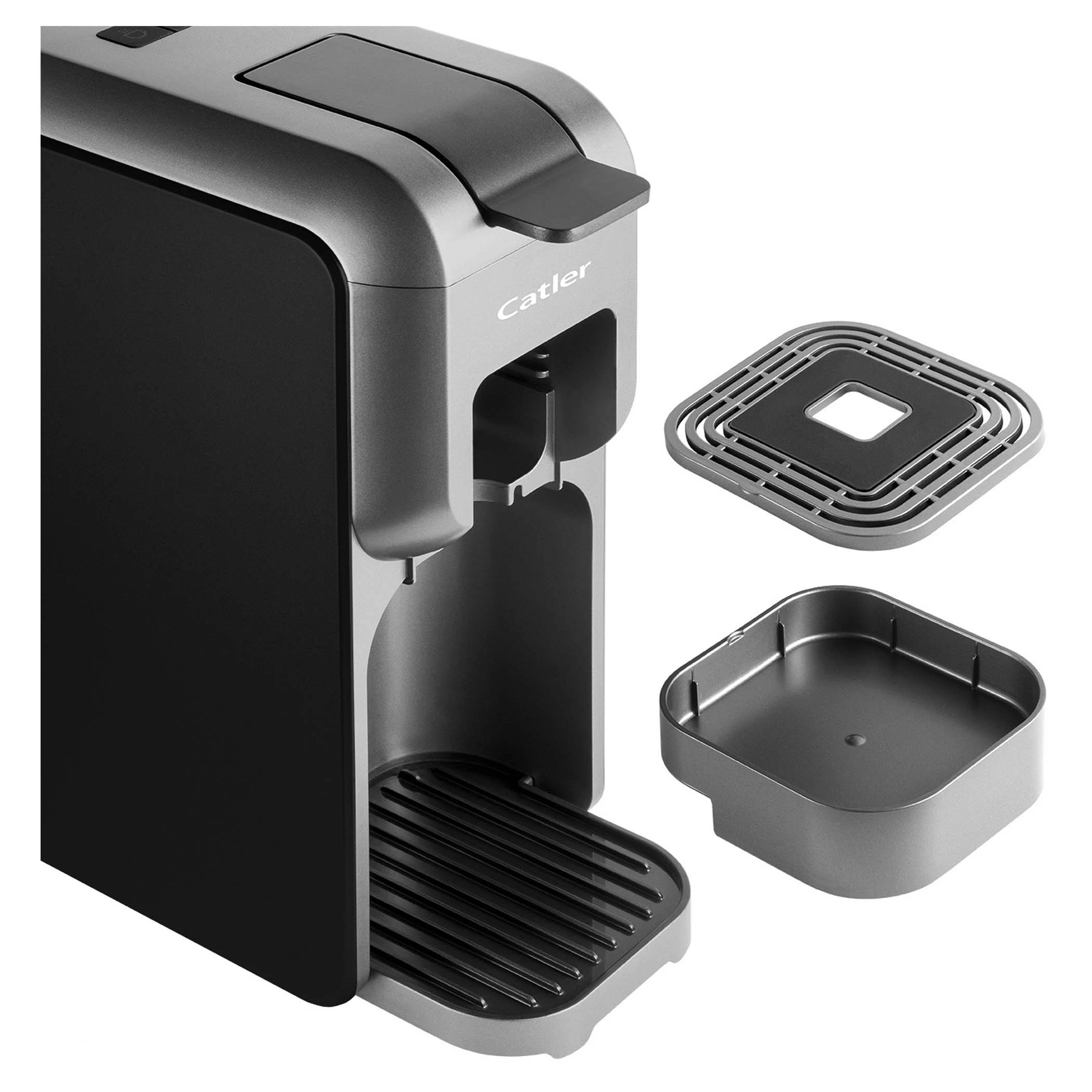 Кавоварка Catler капсульна Porto 0.8л, капсули, мелена кава, механічне керування, чорно-сірий - 5