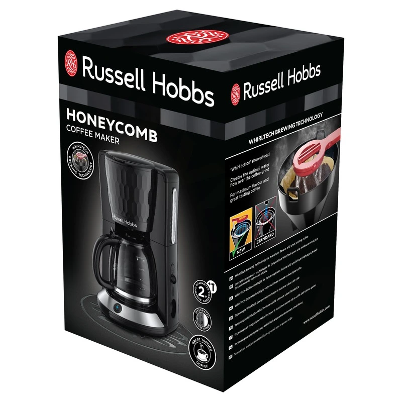 Кавоварка Russell Hobbs крапельна Honeycomb 1.25л, мелена, чорний - 10