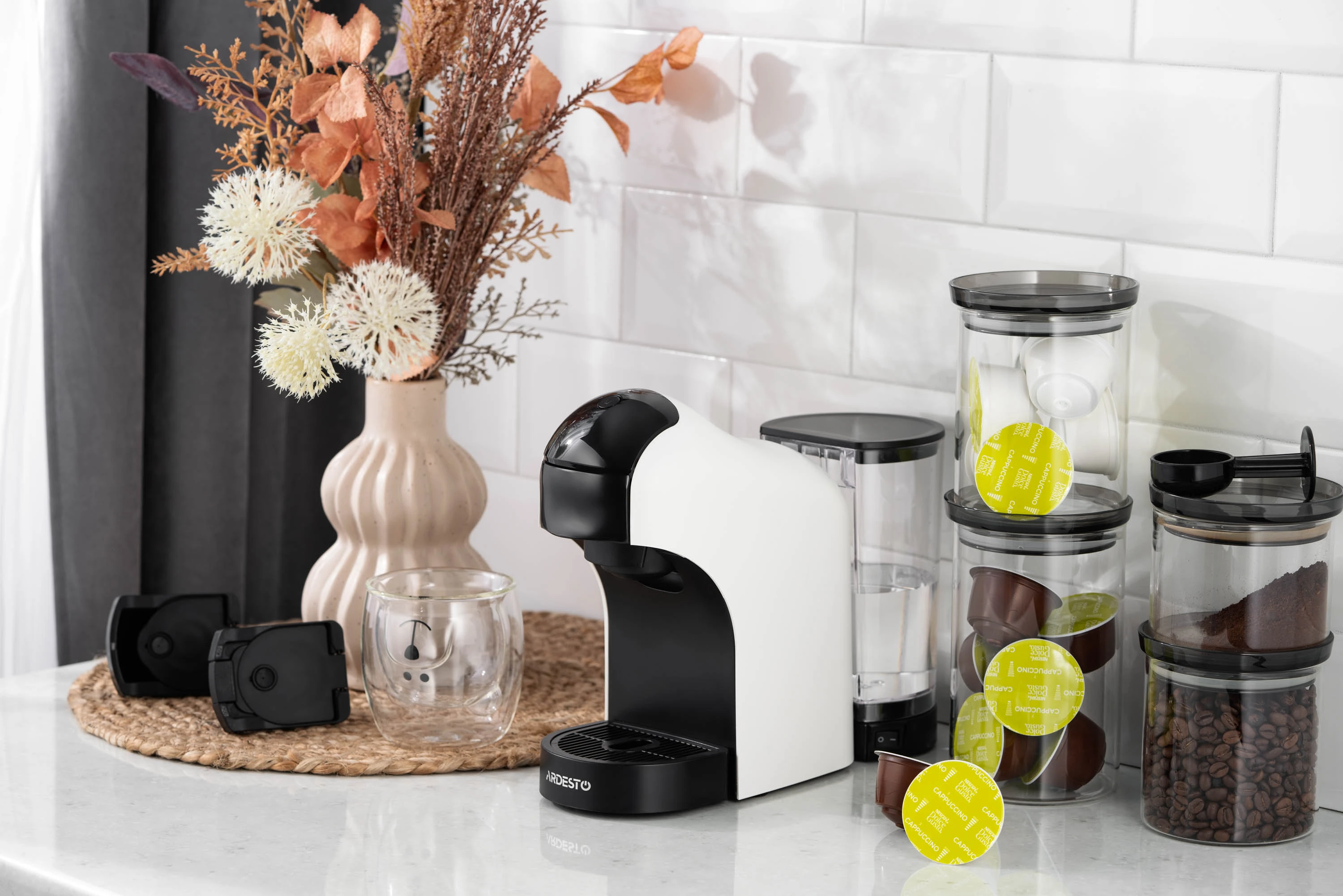 Кавоварка Ardesto капсульна, 0.8л,  капсули Nespresso, Nescafe Dolce Gusto, мелена кава, сенсорне ке - 2