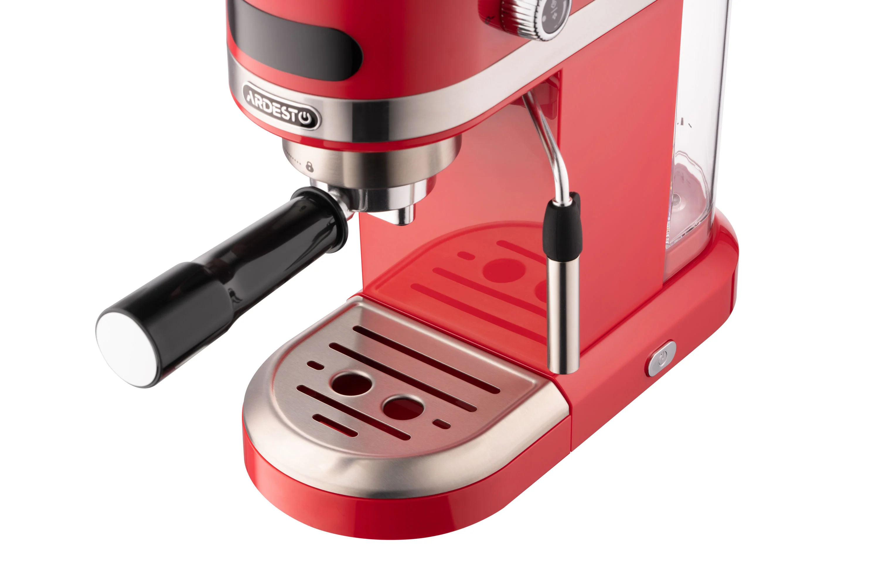 Кавоварка Ardesto ріжкова 1.4л, мелена, ручний капучинатор, підігрів чашок, червоний - 21