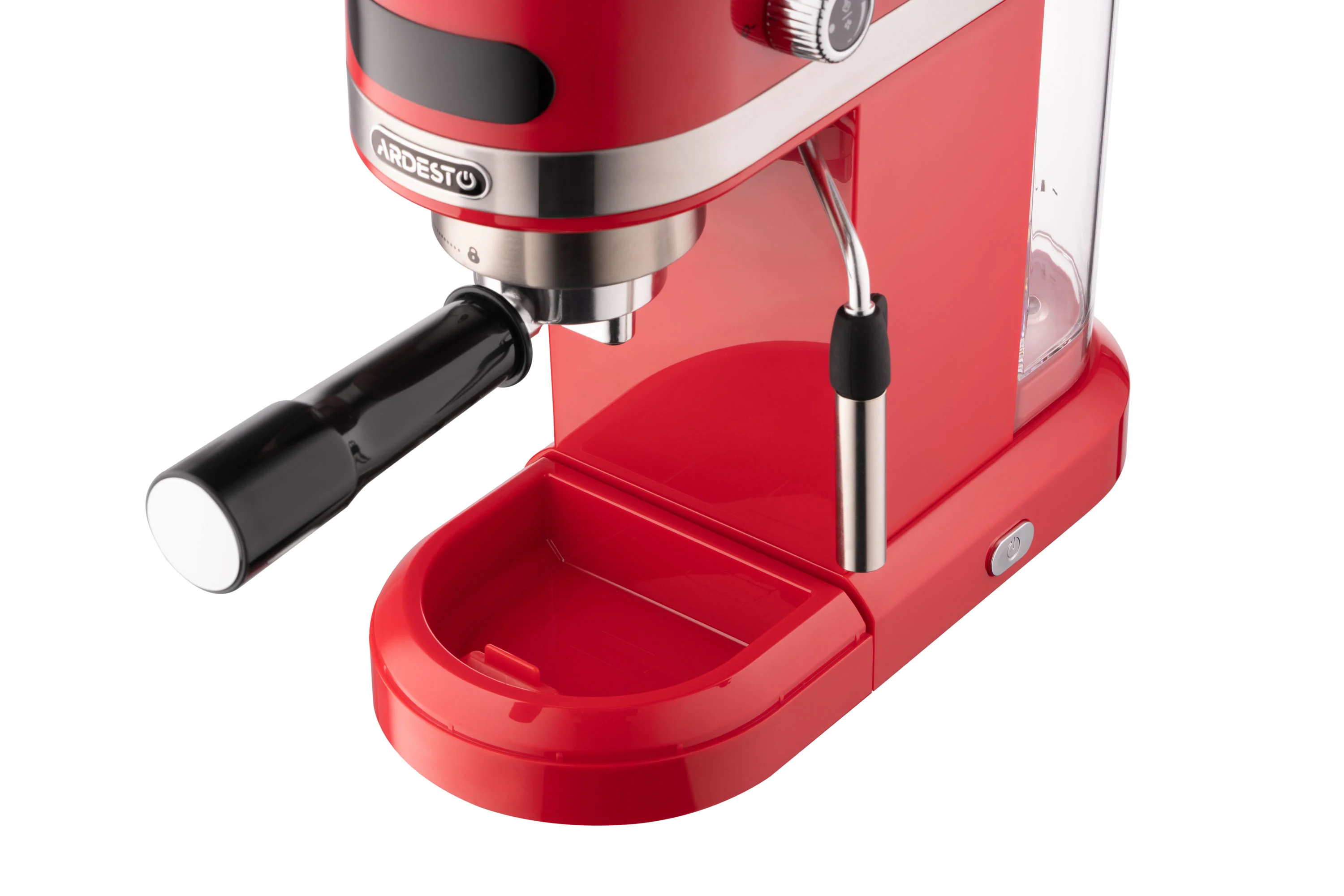 Кавоварка Ardesto ріжкова 1.4л, мелена, ручний капучинатор, підігрів чашок, червоний - 22