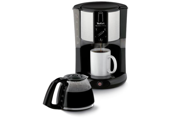 Кавоварка Tefal крапельна Subito Mug 1.25л, мелена, чорно-сріблястий - 2