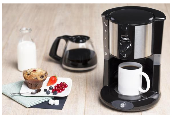 Кавоварка Tefal крапельна Subito Mug 1.25л, мелена, чорно-сріблястий - 8