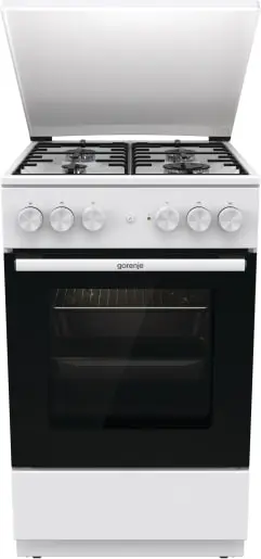 Плита Gorenje комбинированная, 68л, 50x60см, эмалированные реш, с крышкой, белый