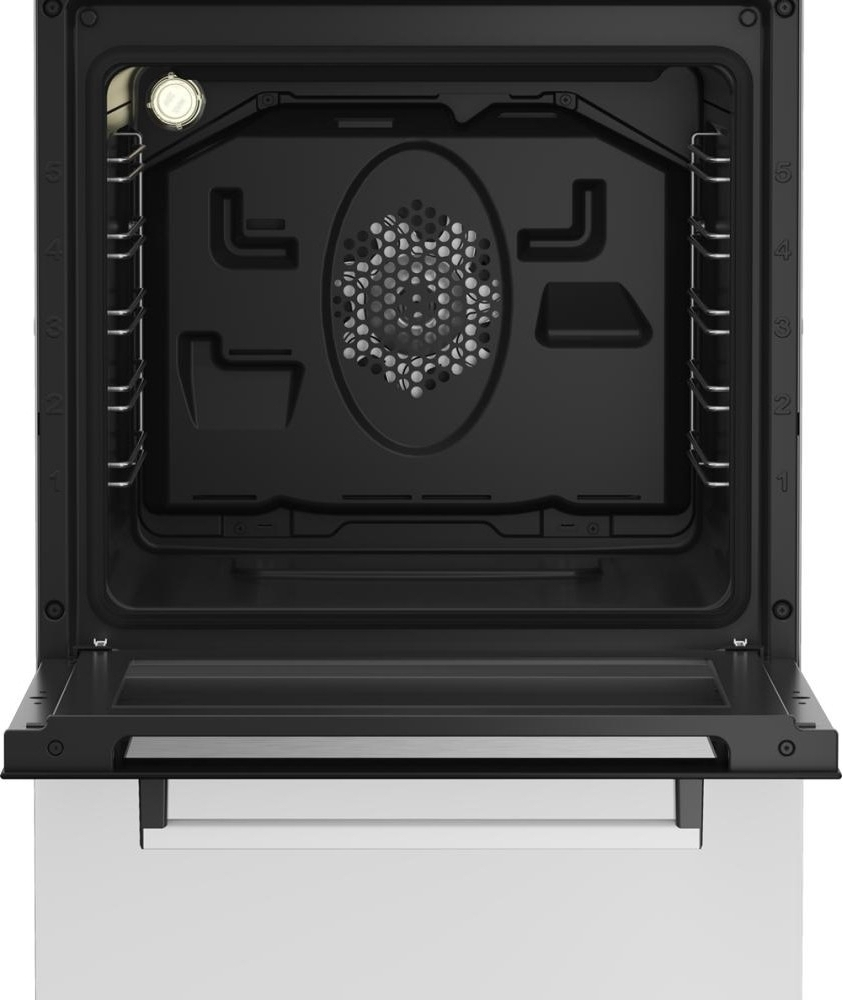 Плита Beko комбінована, 60л, 50x60см, дисплей, конвекція, чавун, білий - 3