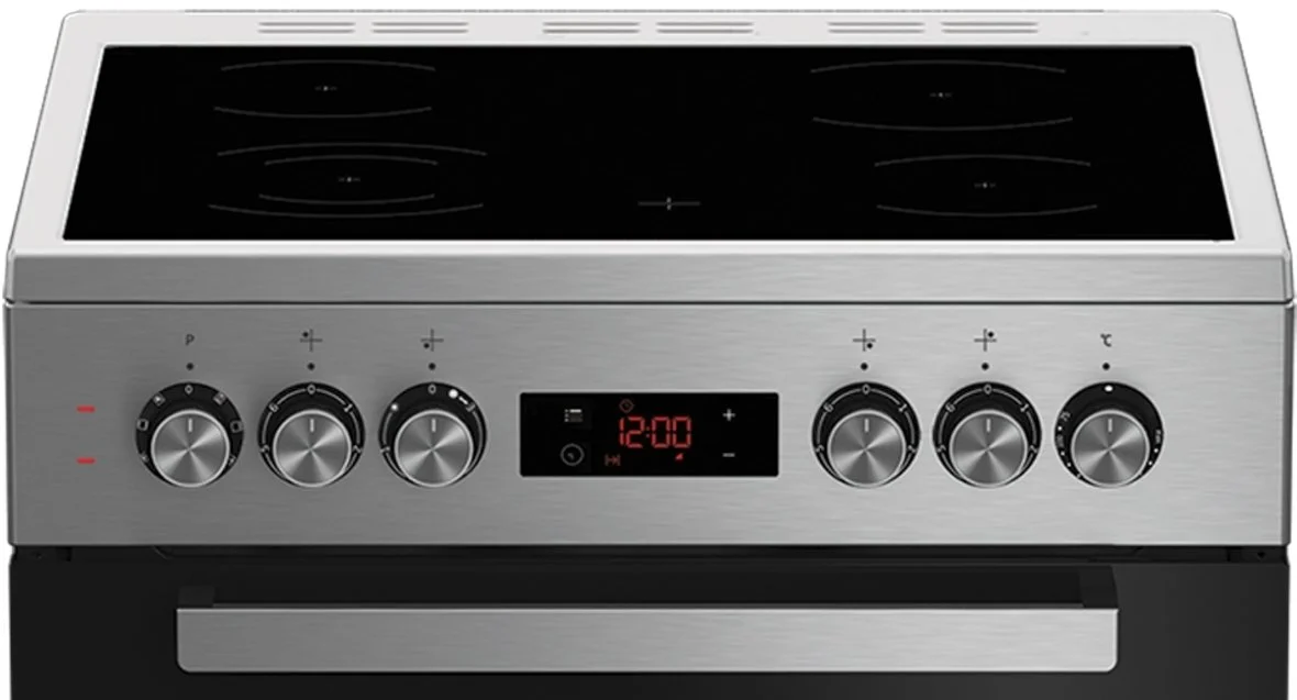 Плита Beko электрическая стеклокерамическая, 66л, 60x60см, дисплей, конвекция, нерж - 2