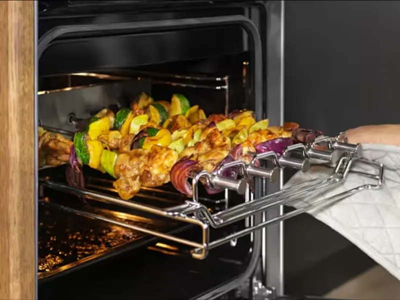 Плита Electrolux электрическая стеклокерамическая, 57л, 50x60см, дисплей, конвекция, мангальная подставка, не - 2