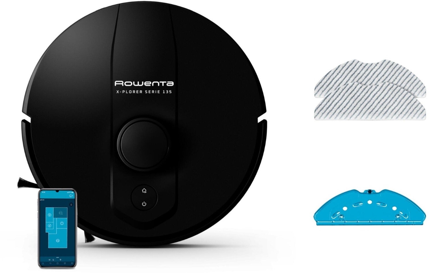 Робот-пилосос Rowenta миючий X-Plorer Serie 135 Standart, 5000ПаВт, h=9,5см, 0,35л, контейнер -0,32л