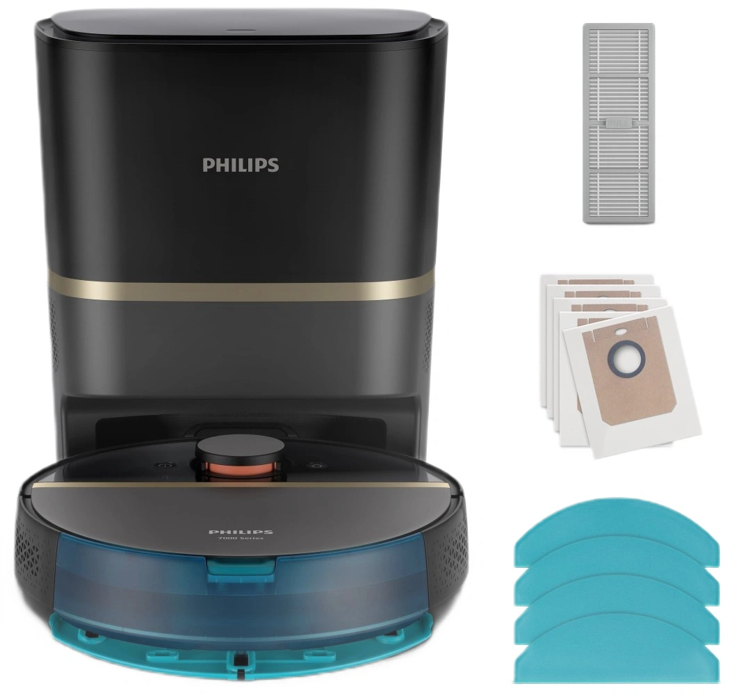 Робот-пилосос Philips Series 7000 , h=35см, вологе прибирання, контейнер -0,26л, вода -0,24л, автон, - 2