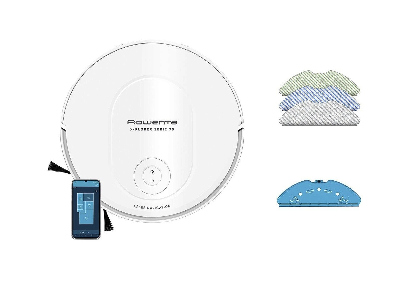 Робот-пилосос Rowenta миючий X-Plorer Serie 70, 2300ПаВт, h=7,8см, 0,3л, контейнер -0,4л, автон, роб