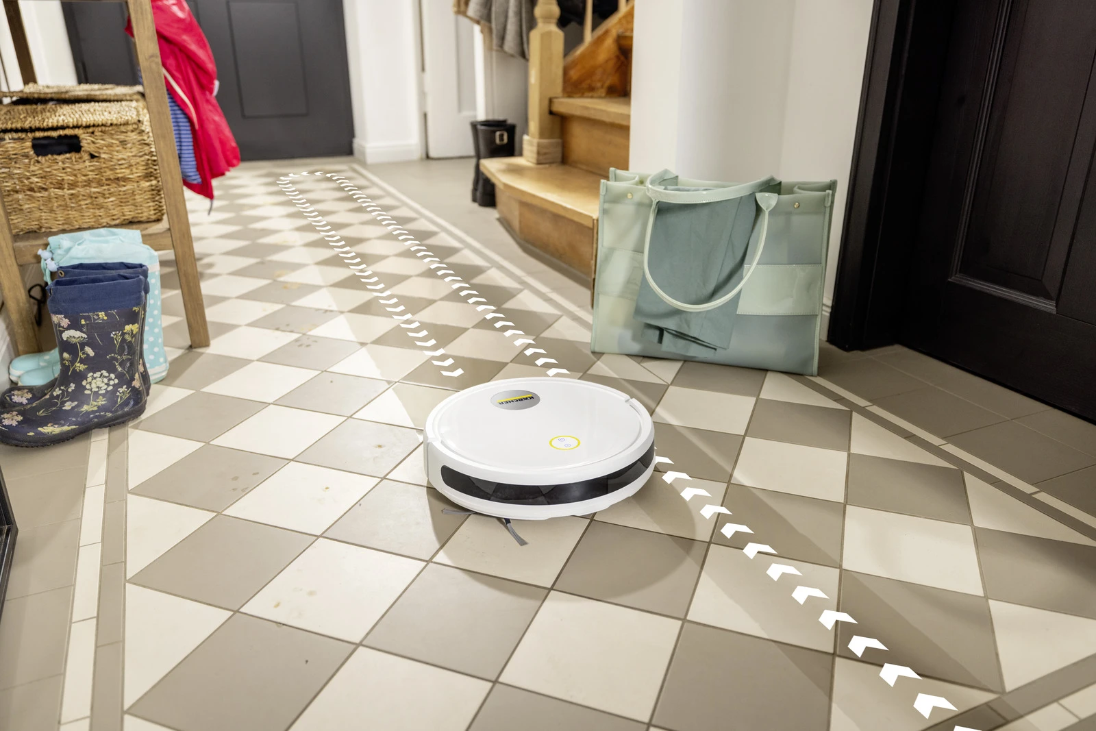 Робот-пилосос Karcher RCV 2, вологе прибирання, контейнер -0,42л, вода -0,25л, автономія до 130х - 2