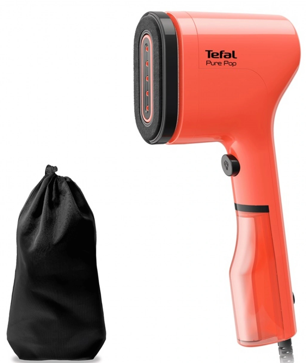 Відпарювач Tefal компактний Pure Pop, 1300Вт, 70мл, постійна пара - 20гр, червоний