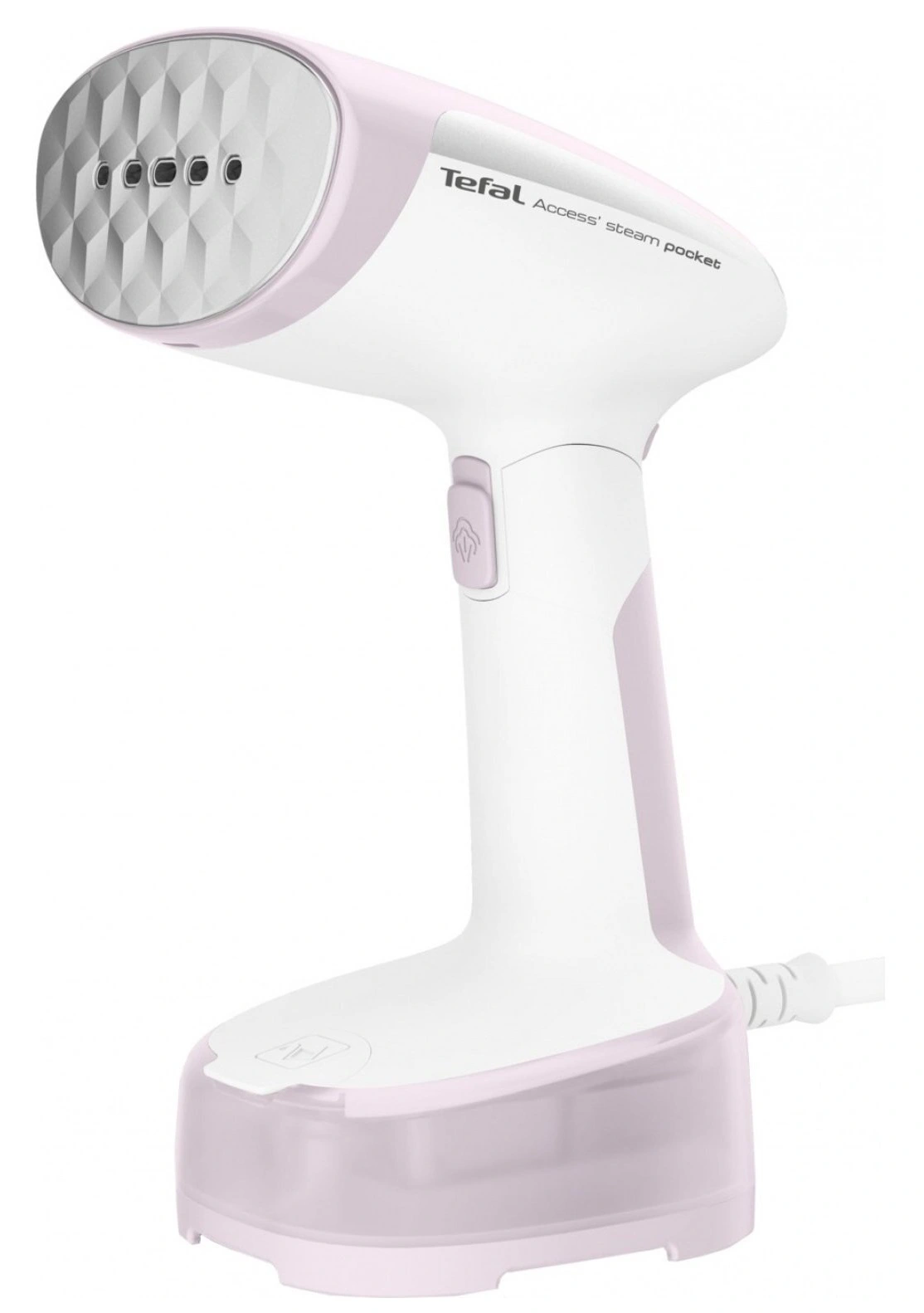 Відпарювач Tefal компактний Access Steam Pocket, 1300Вт, 120мл, постійна пара - 25гр, біло-рожевий