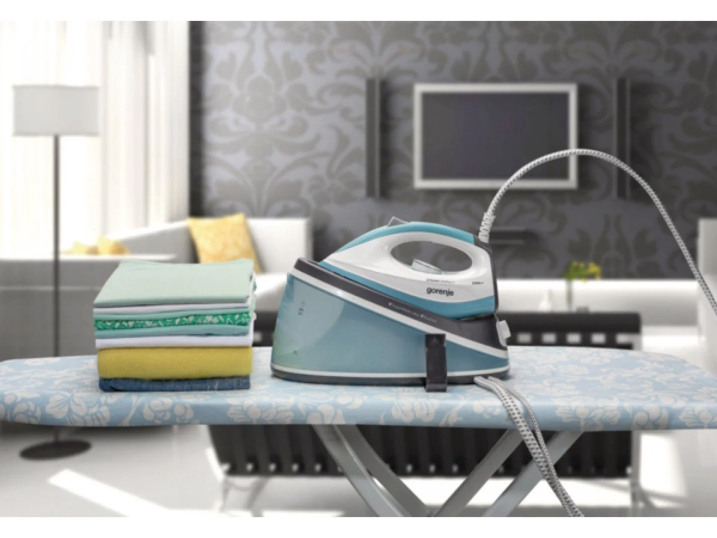 Праска-парогенератор Gorenje, 2200Вт, 2000мл, паровий удар, паровий удар -100гр, мех,упр, керамічна - 2