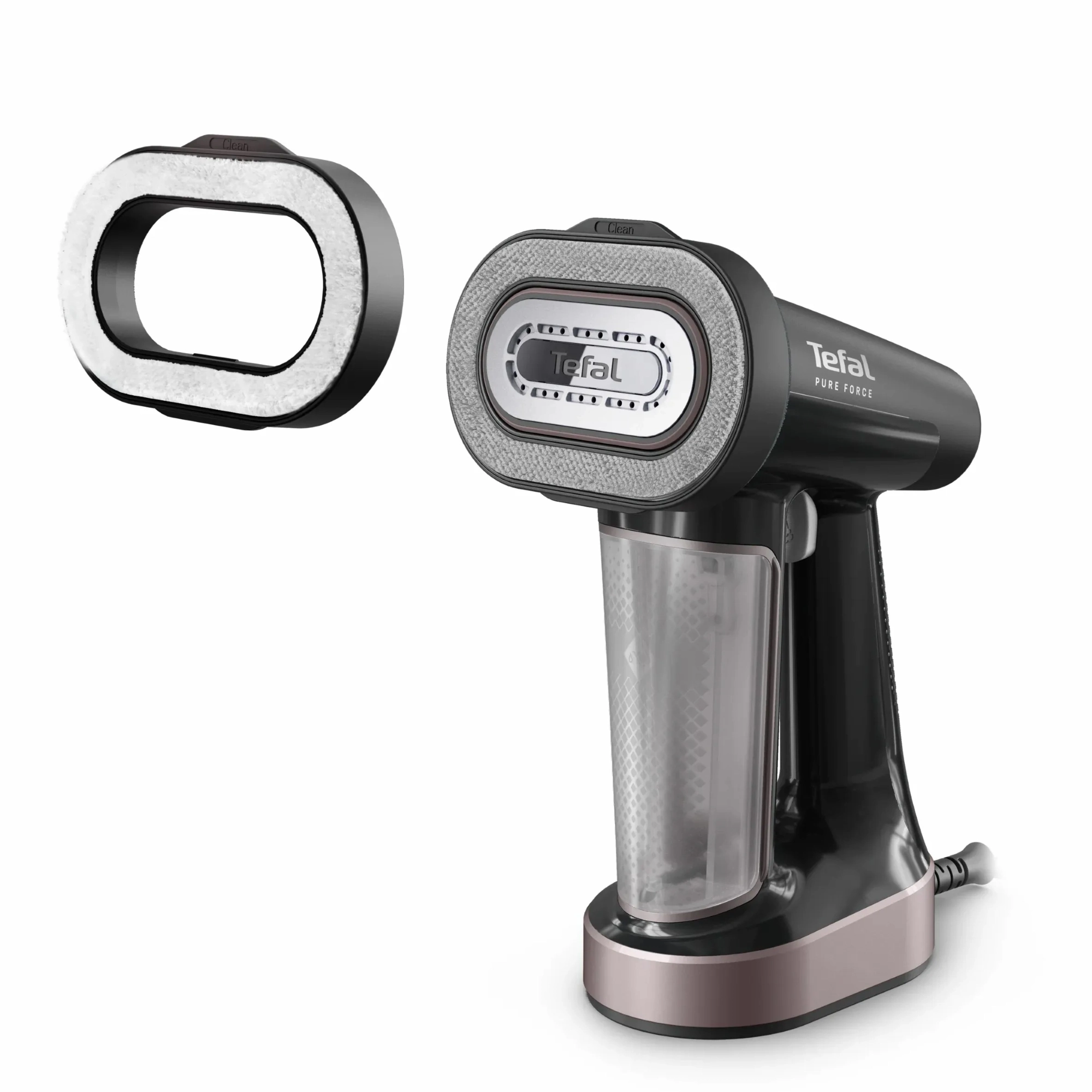 Відпарювач Tefal компактний Pure Force 3в1, 1800Вт, 180мл, постійна пара - 35гр, керамічна підошва,