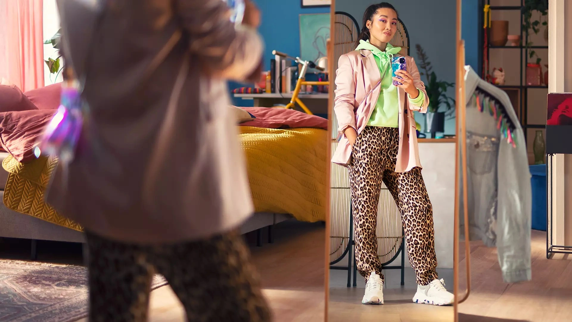 Відпарювач Philips компактний 3000 Series, 1000Вт, 100мл, постійна пара - 20гр, складана ручка, сині - 2