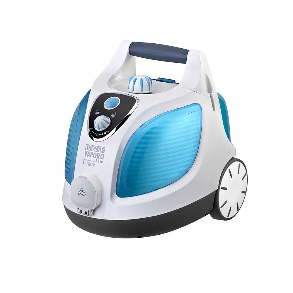 Пароочисник Thomas Vaporo Buggy, 1500Вт, 1600мл, 3,5Бар, температура пари - 150°С, синьо-білий