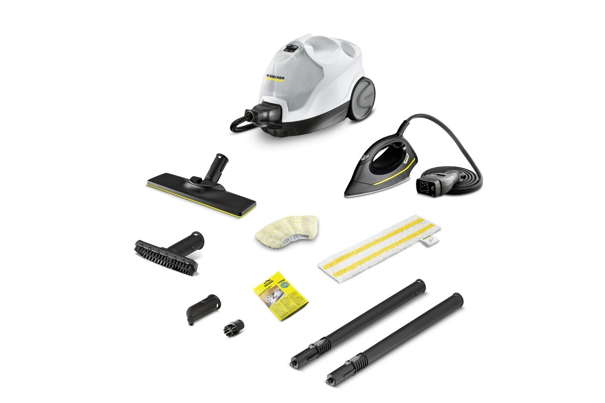 Пароочисник Karcher SC 4 EasyFix Iron, 2000Вт, 800мл, 3,5Бар, праска в компл, біло-чорний