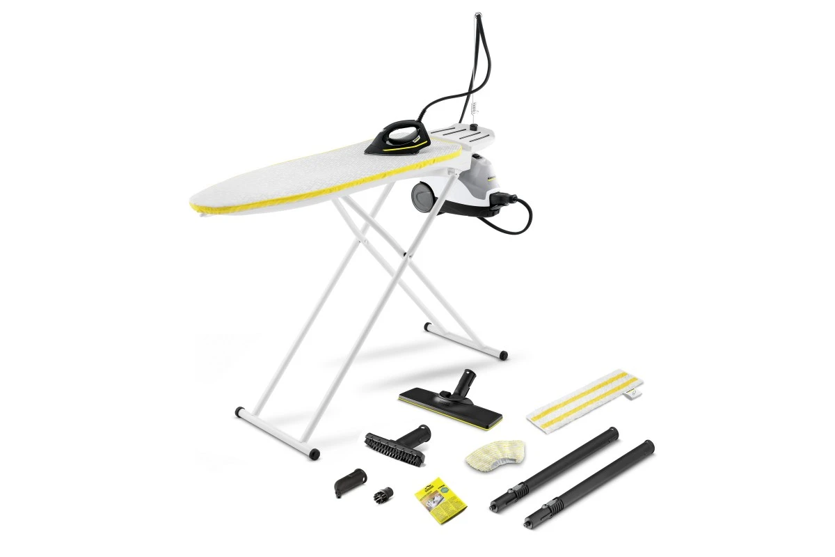 Пароочисник Karcher SI 4 EasyFix Iron, 2000Вт, 800мл, 3,5Бар, глад,дошка, праска, швабра, білий