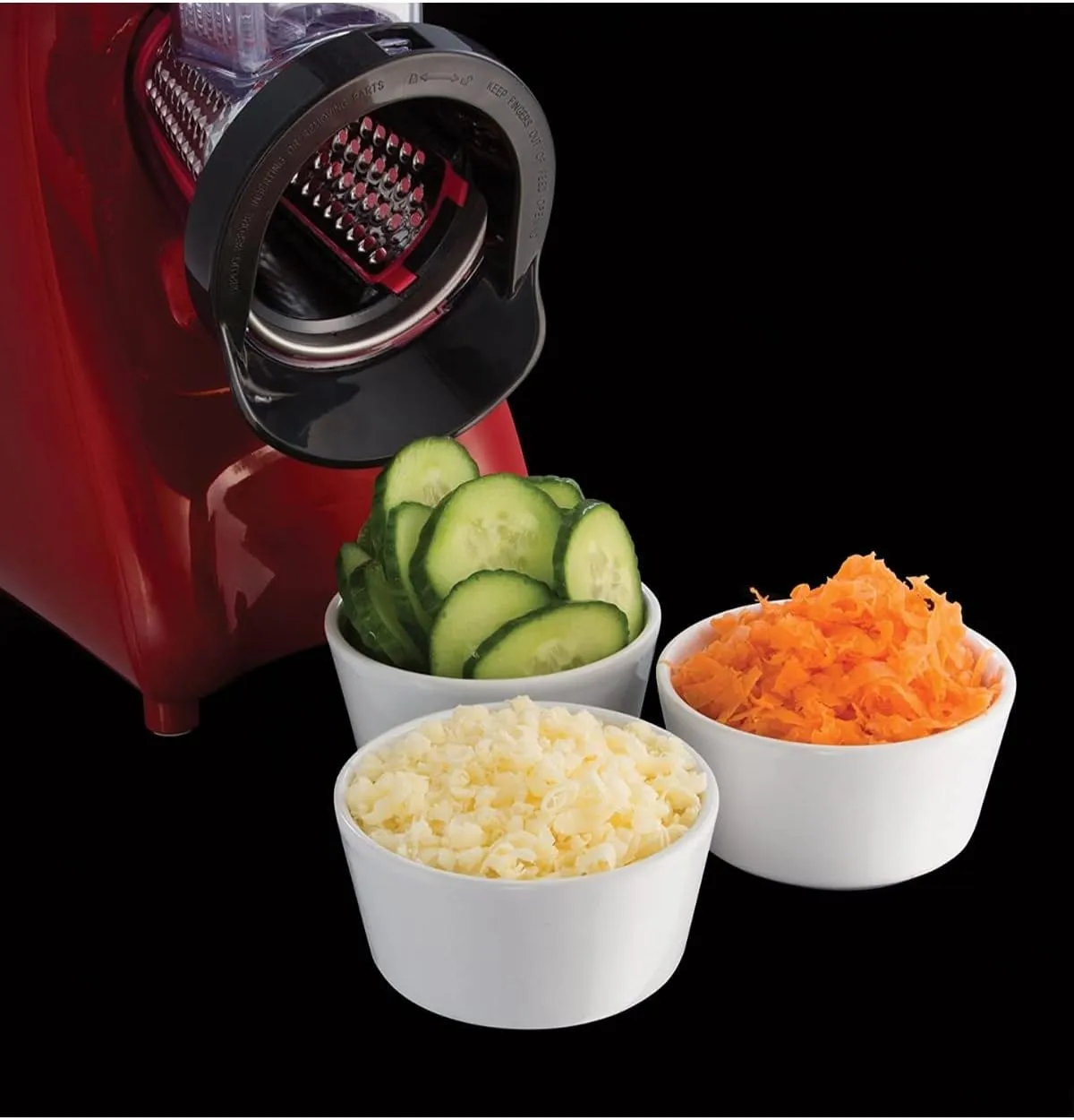 Мультирізка Russell Hobbs Desire Slice&Go, 200Вт, 3 насадки, корпус-пластик, червоний - 2
