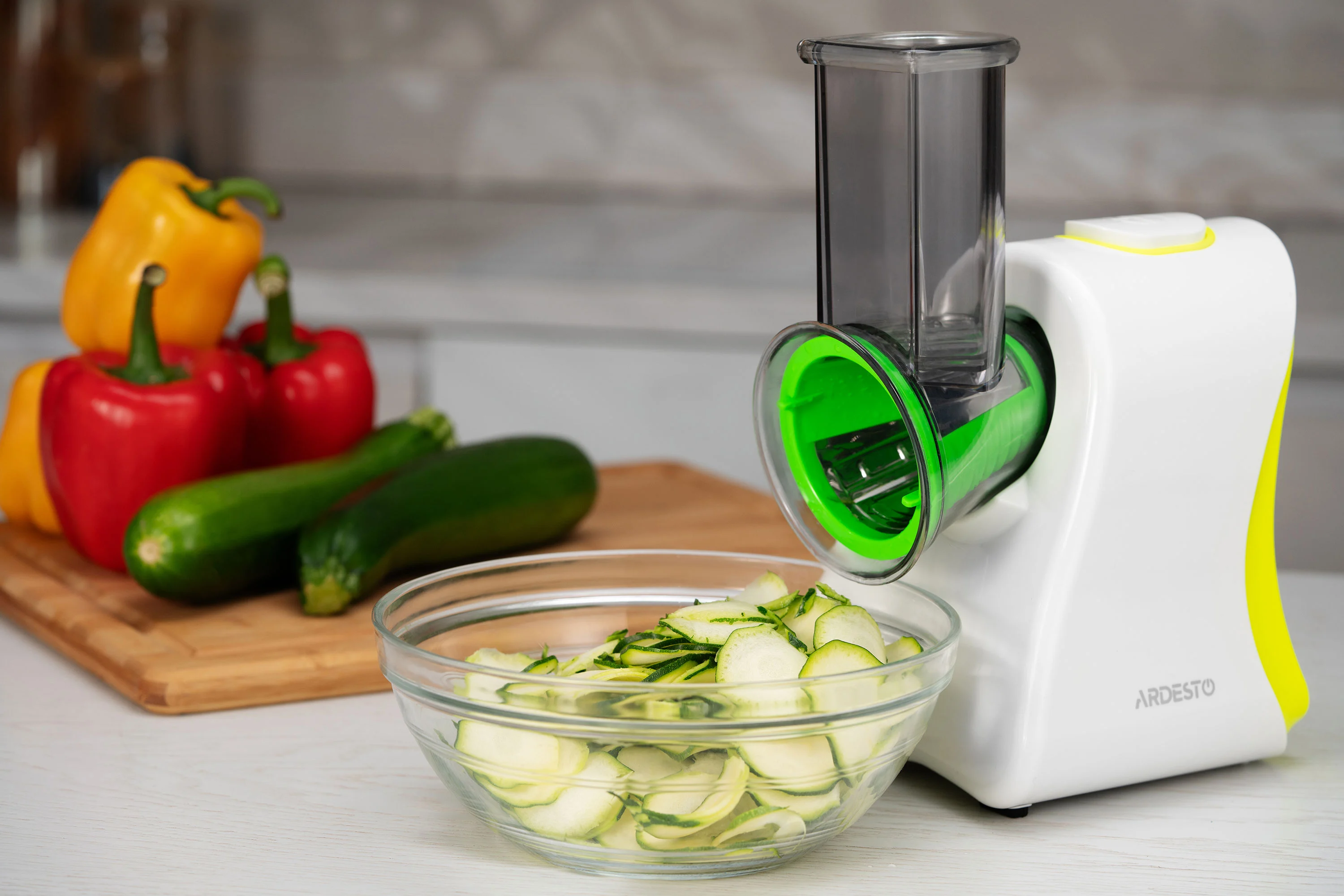 Мультирізка Ardesto, 200Вт, 4 насадки, корпус-пластик, білий - 2