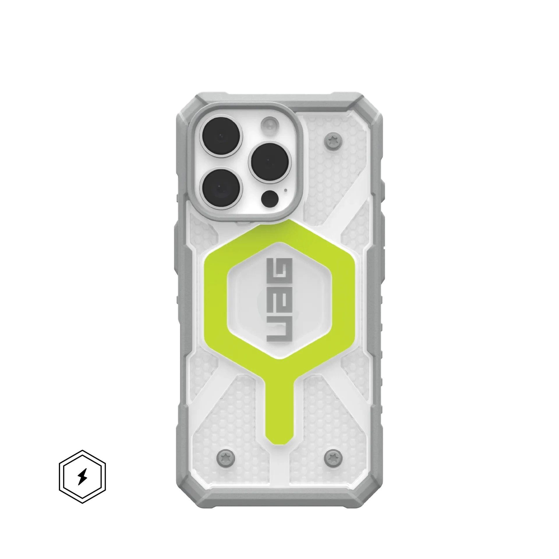Чохол UAG для iPhone 16 Pro, Pathfinder Clear Magsafe, Active Neon