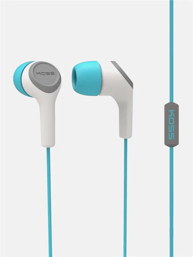 Навушники In-Ear Koss KEB15iT, 3,5 mini-jack, Mic, Бірюзовий