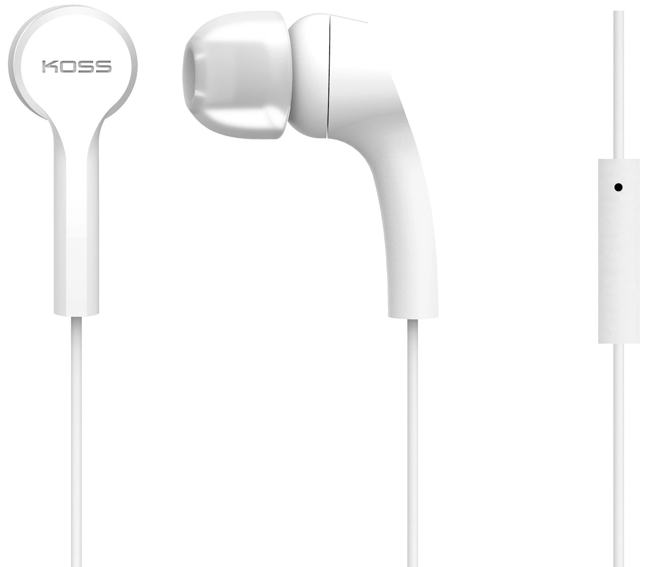 Навушники In-Ear Koss KEB9iW, 3,5 mini-jack, Mic, Білий