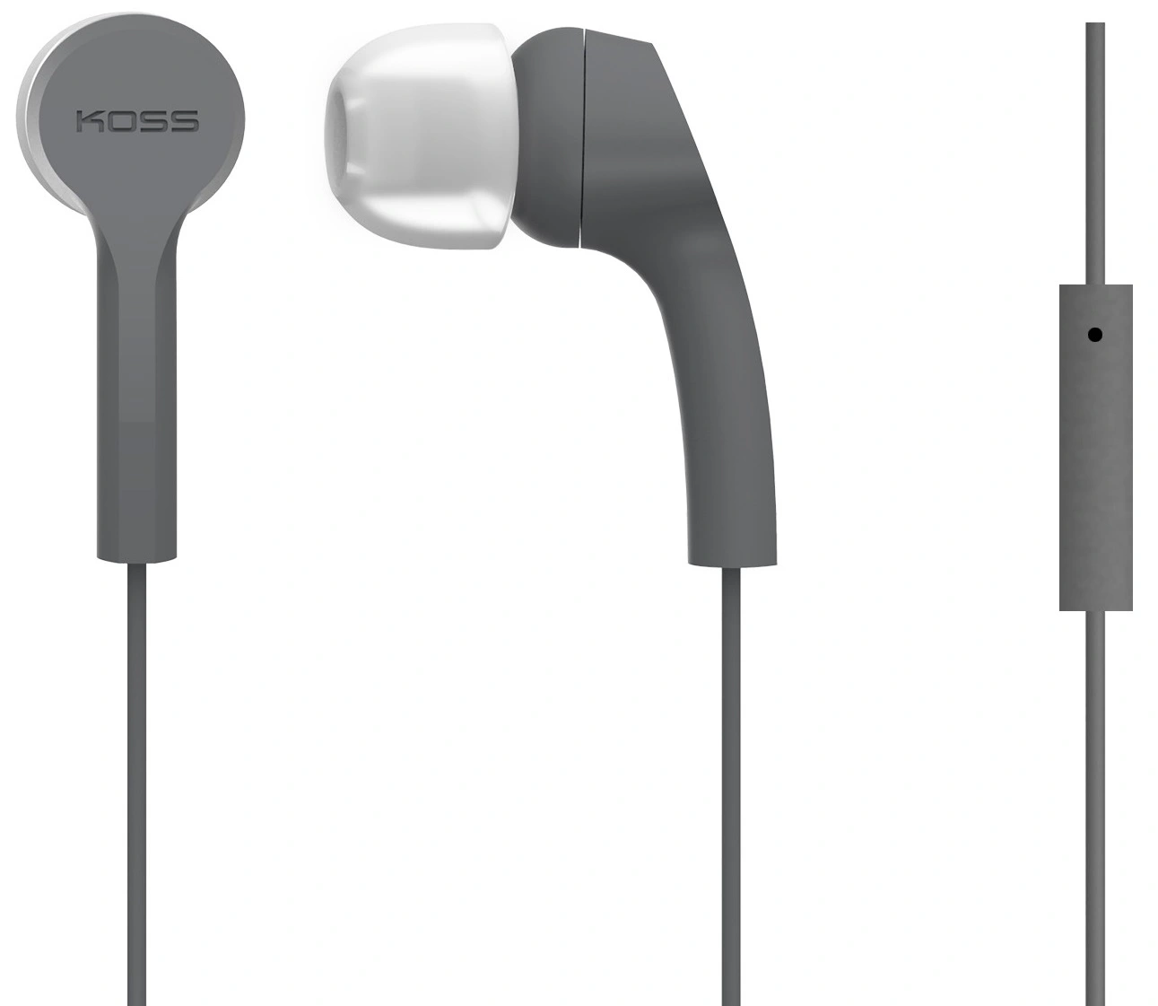 Навушники In-Ear Koss KEB9iGry, 3,5 mini-jack, Mic, Сірий