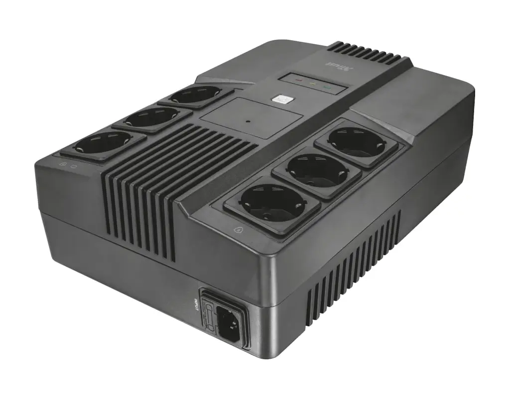 Джерело безперебійного живлення Trust Maxxon 800VA UPS with 6 standard wall power outlets BLACK - 2