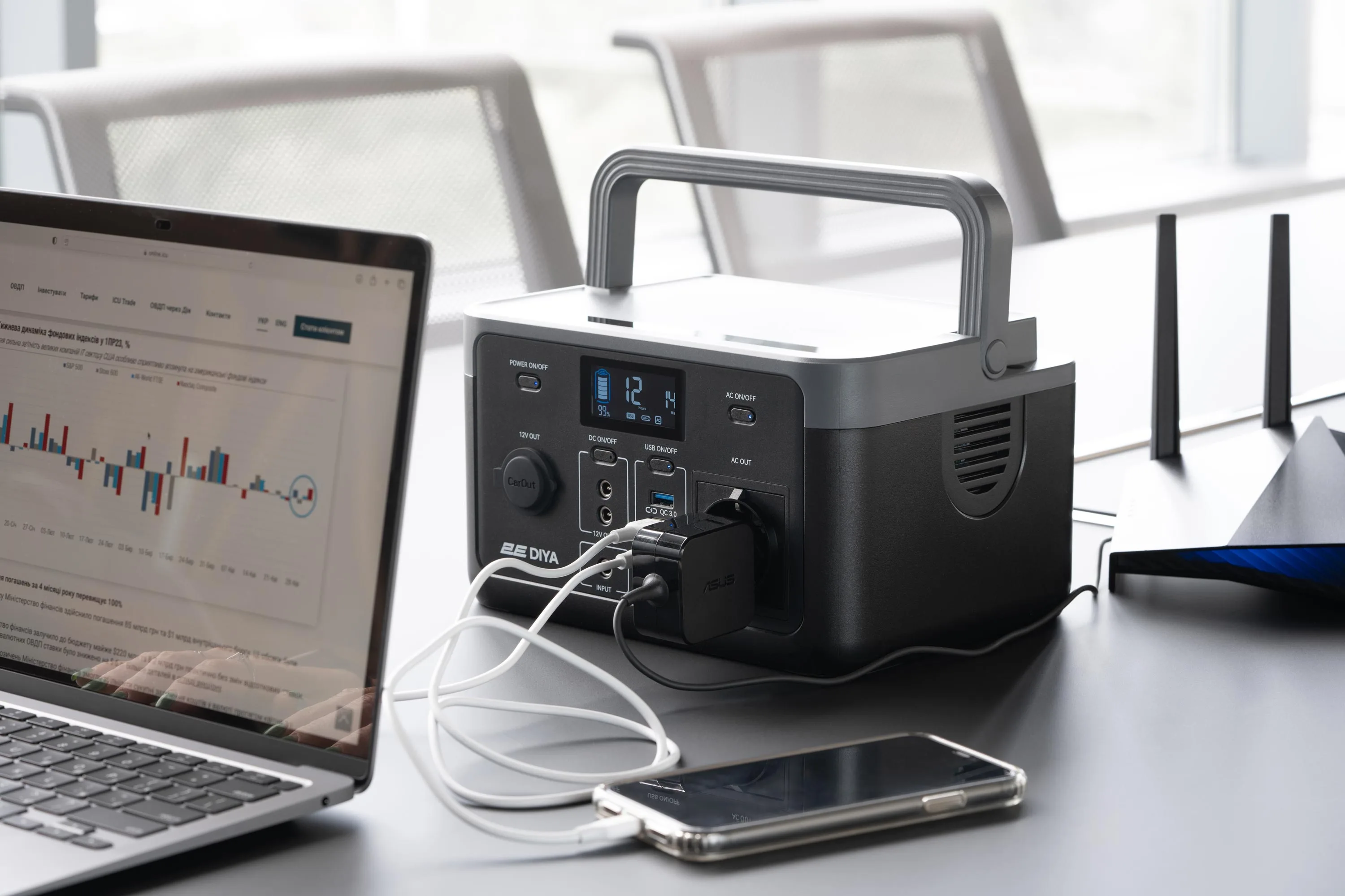 Портативна електростанція 2Е Diya, 300 Вт, 320 Вт/год, швидка зарядка - 2