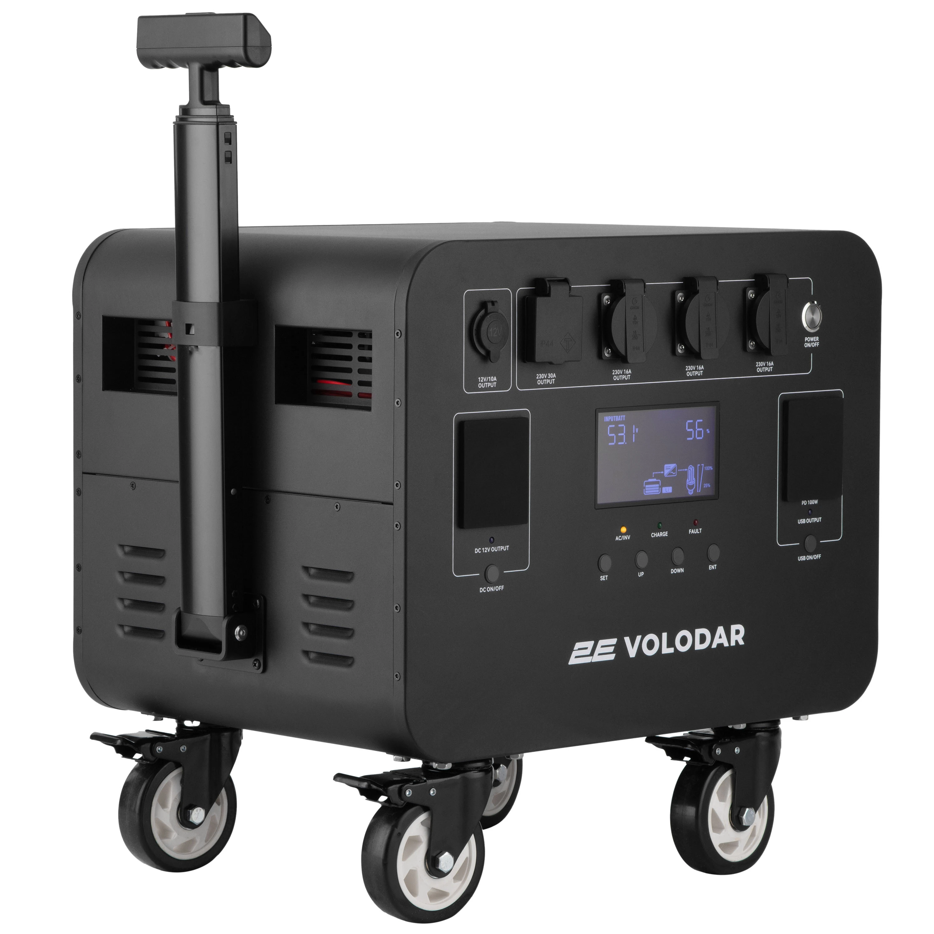 Портативна електростанція 2Е Volodar, 5000 Вт, 5120 Вт/год, WiFi/BT, розширення ємності, швидка заря