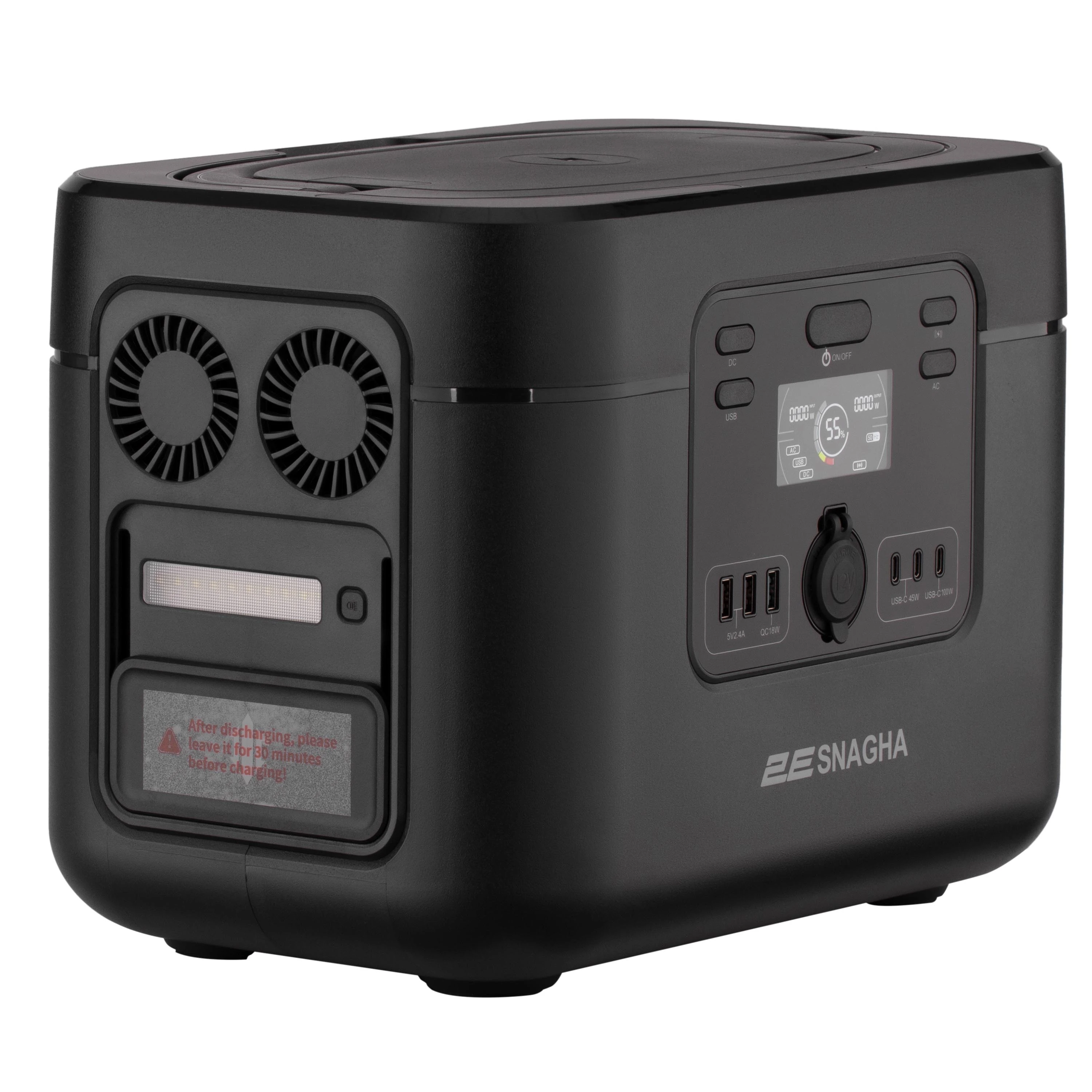 Портативна електростанція 2Е Snagha 2, 1200 Вт, 1050 Вт/год, швидка зарядка