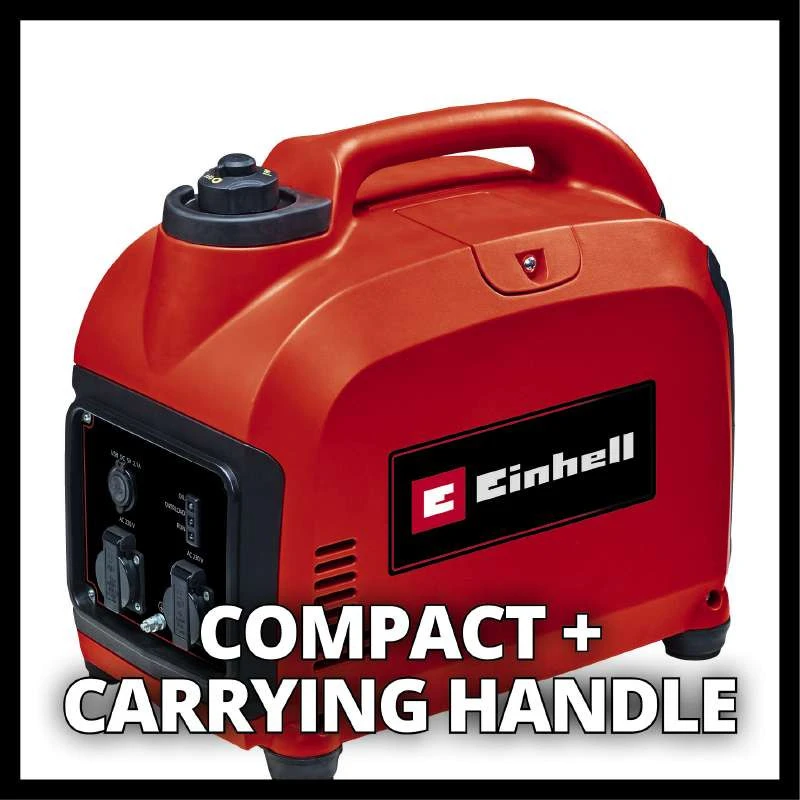 Генератор бензиновий інверторний Einhell TC-IG 2000, 230В (1 фаза), 1.8/2кВт, ручний старт, 21.6кг - 2