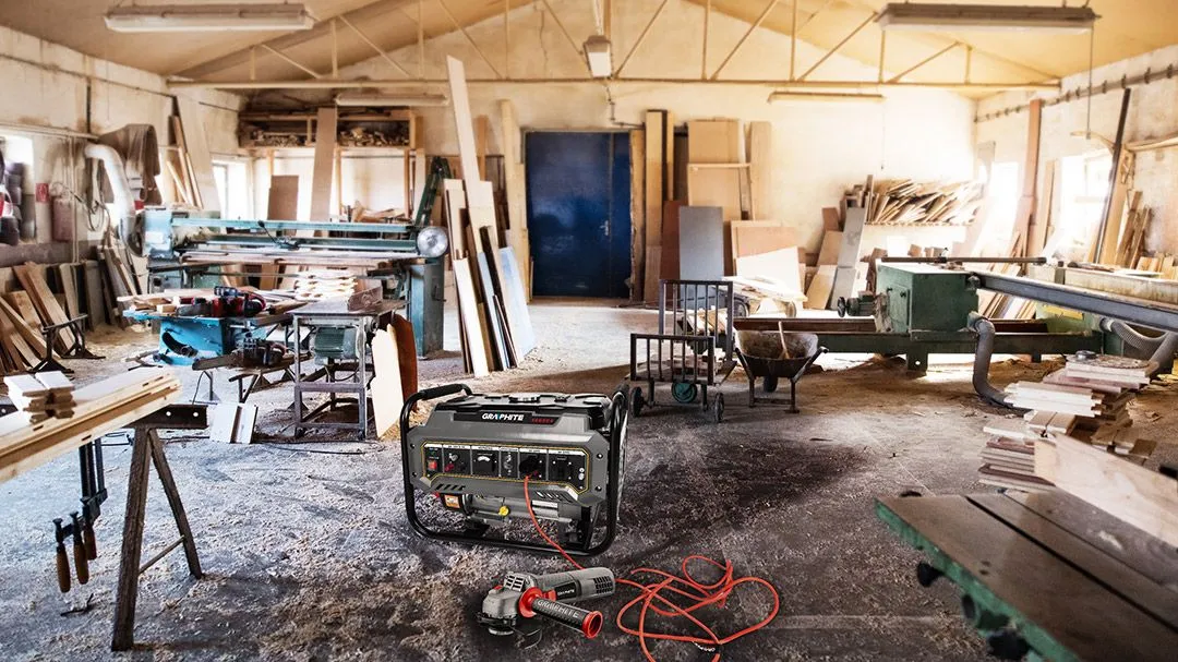 Генератор бензиновий GRAPHITE 230В (1 фаза), 2/2.2кВт, ручний старт, AVR, 40кг - 2