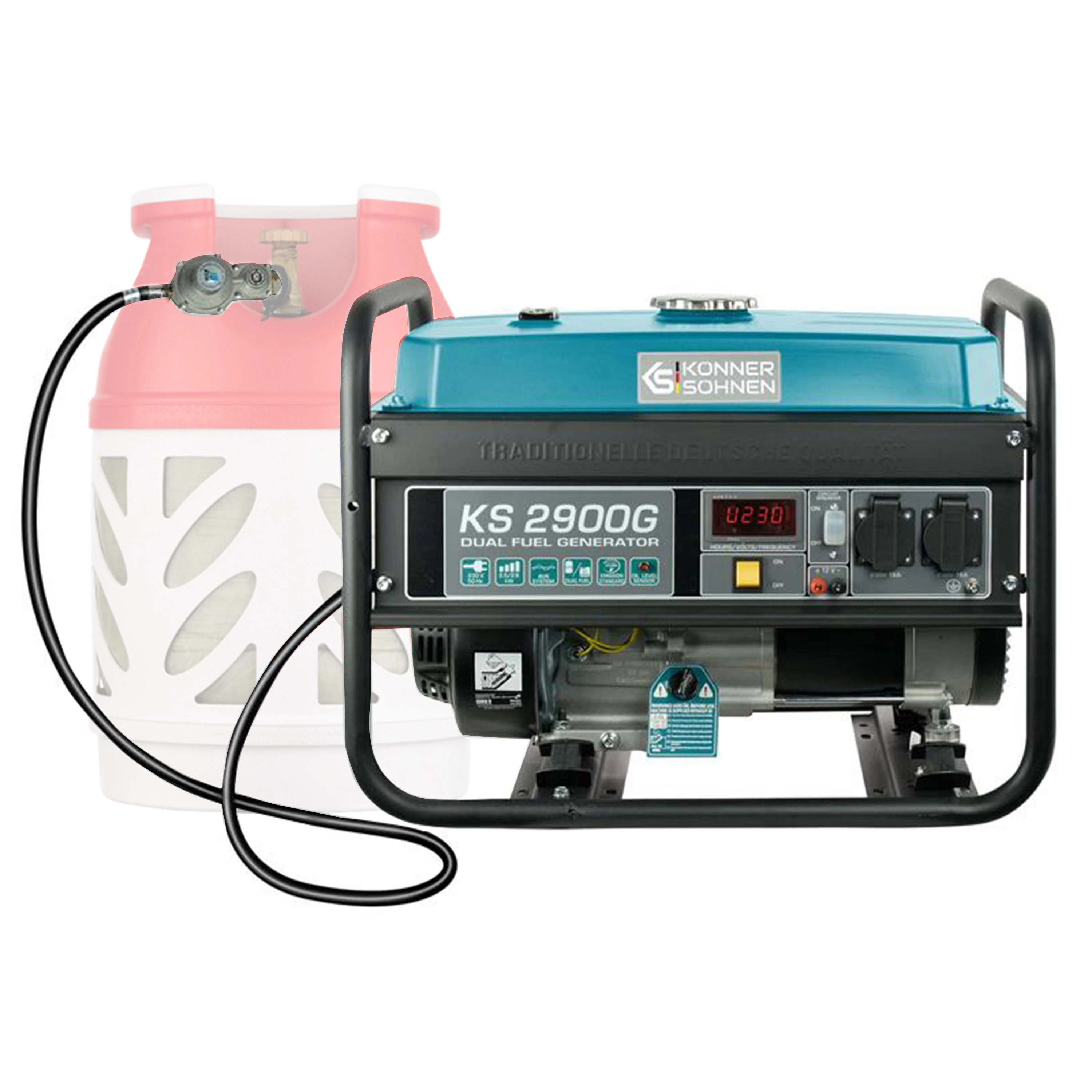 Генератор газобензиновий Konner&Sohnen KS 2900G, 230В, 2.9кВт, ручний запуск, 43кг