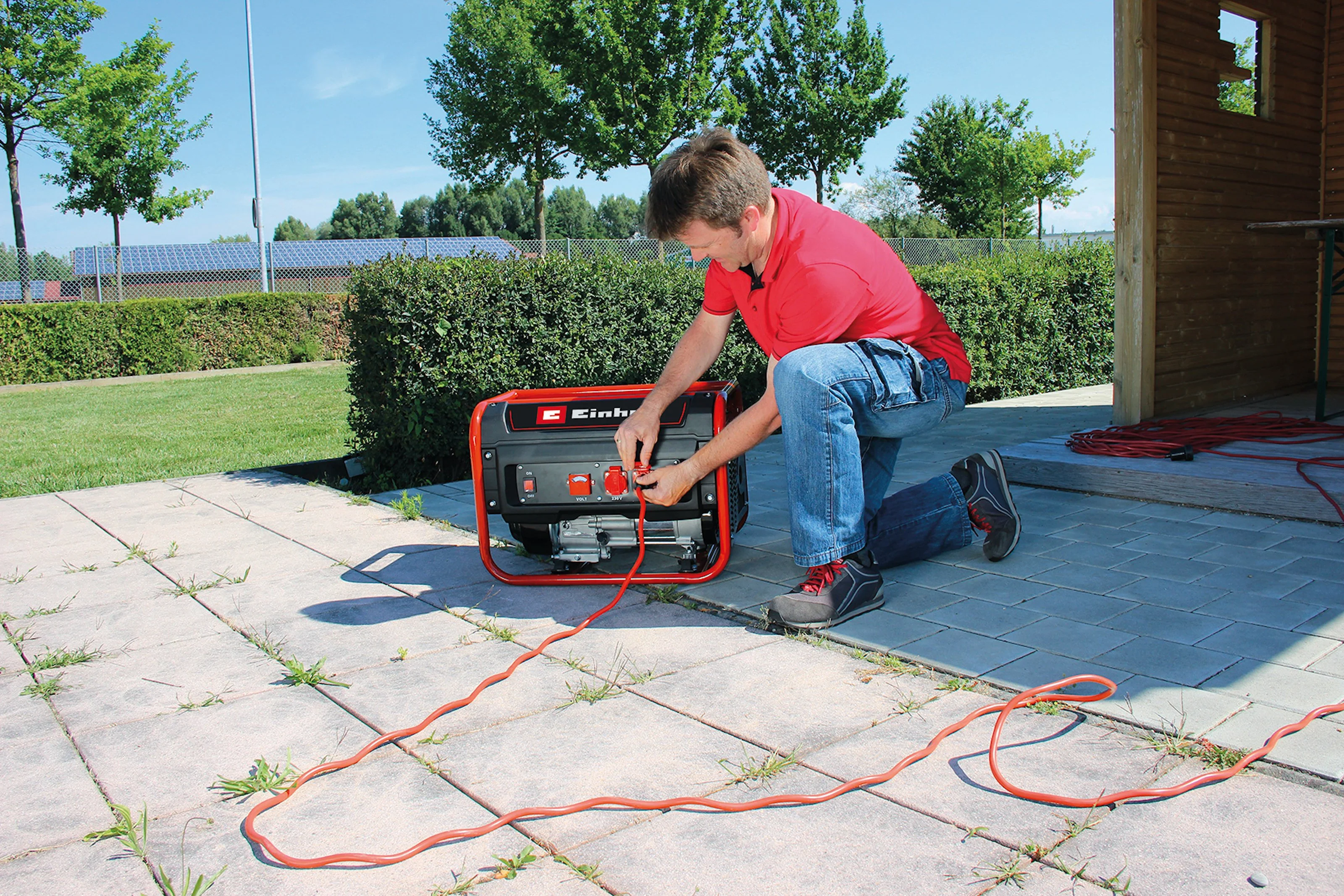 Генератор бензиновий Einhell TC-PG 25/1/E5, 230В (1 фаза), 2.1/2.4кВт, ручний старт, AVR, 37кг - 2